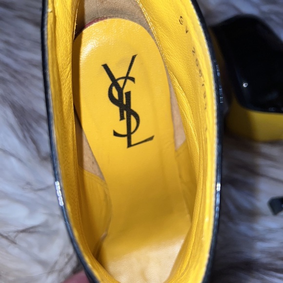 YSL - Yves Saint Laurent patent leather platform booties 38 - Picture 7 of 7